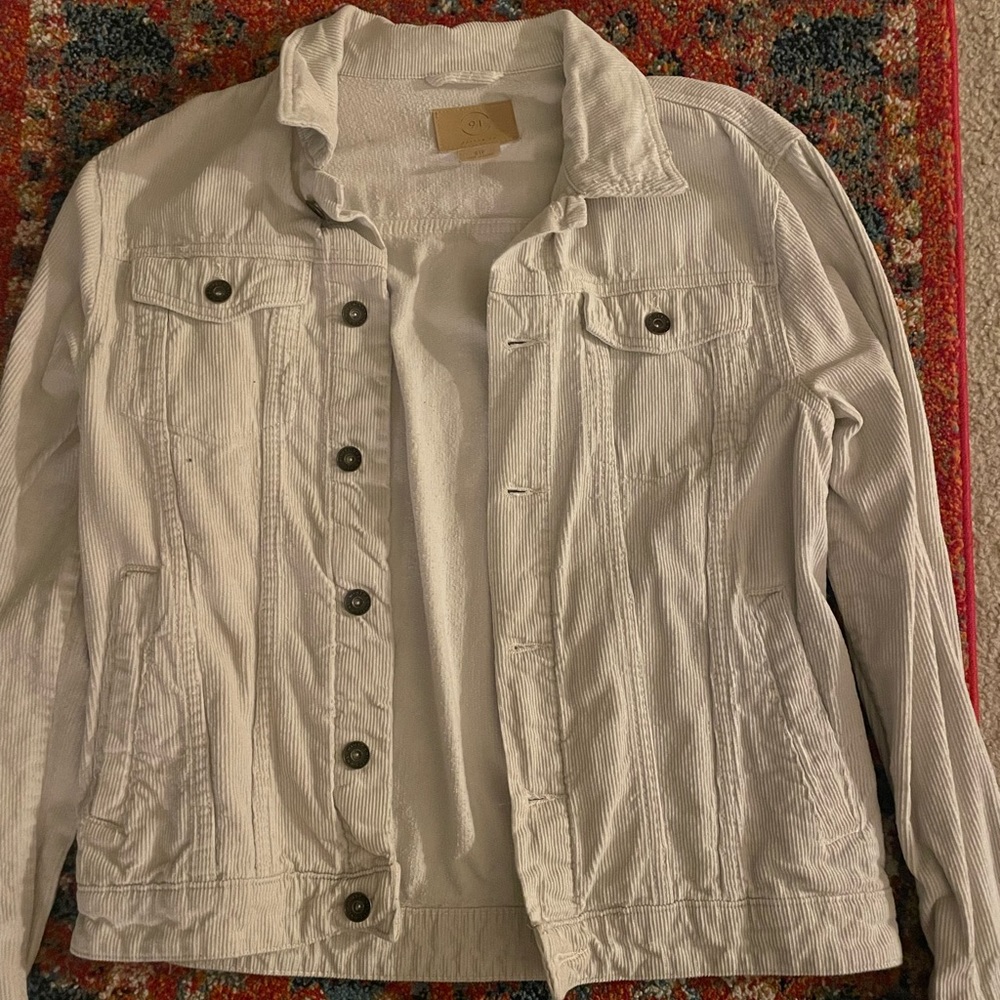 Womens Cotton On cream colored corduroy jacket. Size S.
